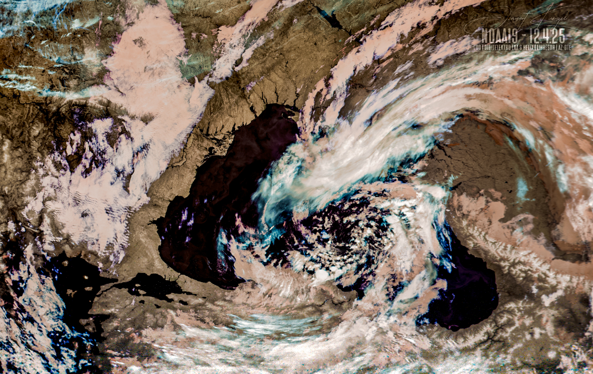 4.25 NOAA19 avhrr 3 AVHRR 3b45 IR False Color D1